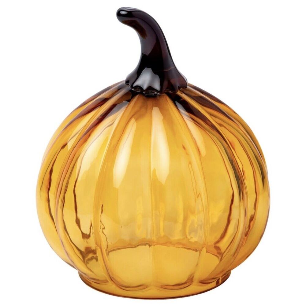 IKEA KUSTFYR HALLOWEEN, Orange, Glass/Pumpkin, 6 ¾” (605.638.17) NEW